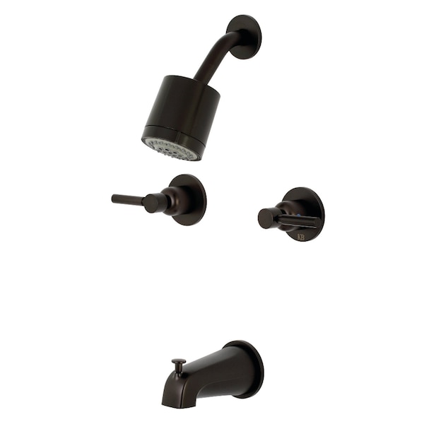 Kingston Brass Tub and Shower Faucet, Oil Rubbed Bronze, Wall Mount KBX8145DL - main